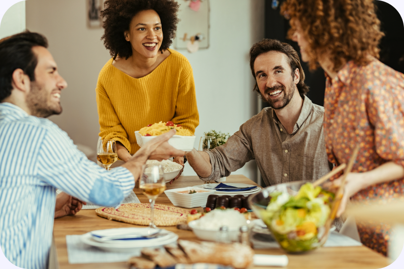 People gathered around a table